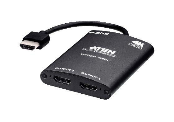 Aten 2 Port True 4K Compact Splitter USB powered a-preview.jpg